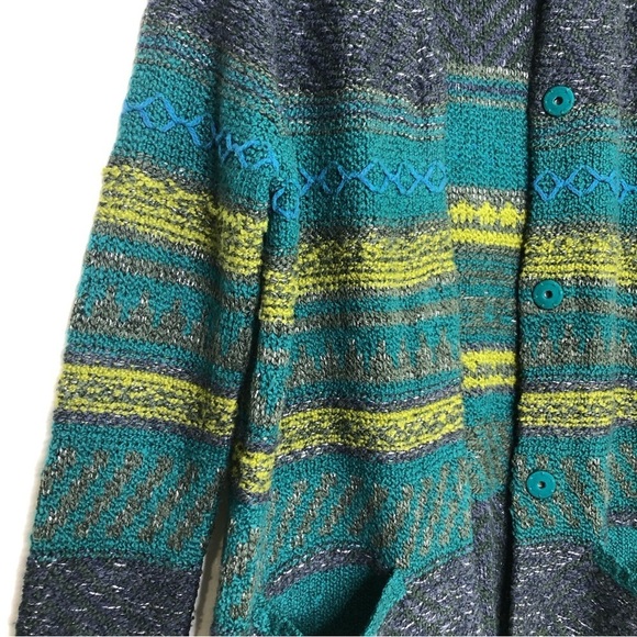 J Jill medium textured knit snap button closure, cardigan sweater coat - Picture 4 of 12